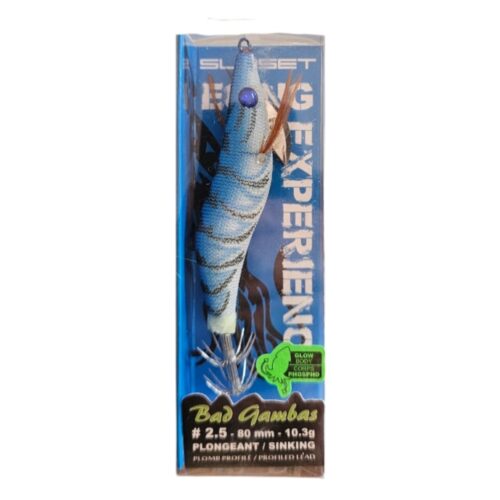 Turlutte sunset bad gambas 2.5 BLUE