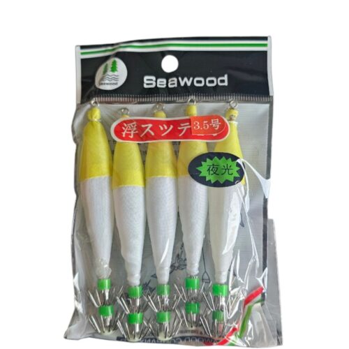 Turlutte 5pcs taille 3.5 jaune