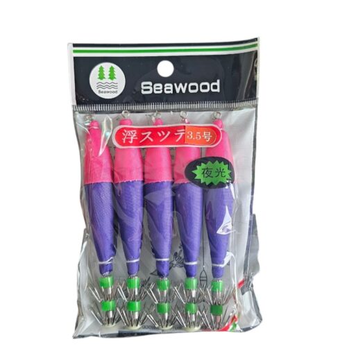 Turlutte 5pcs taille 3.5 violet rose