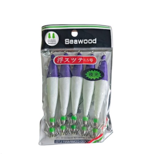 Turlutte 5pcs taille 3.5 violet