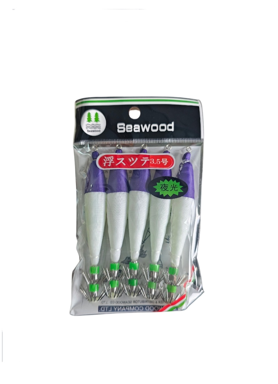 Turlutte 5pcs taille 3.5 violet