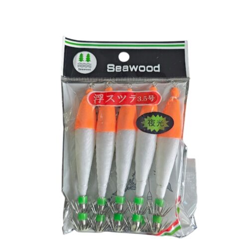 Turlutte 5pcs taille 3.5 orangée