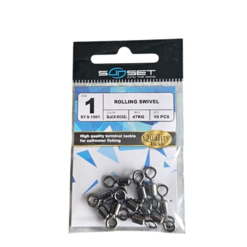 Emerillon sunset rolling swivels sz1 47kg 10pcs