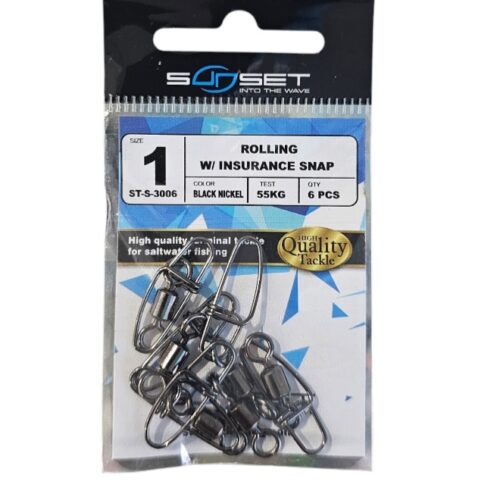 Emerillon sunset rolling insurance snap sz1 6pcs