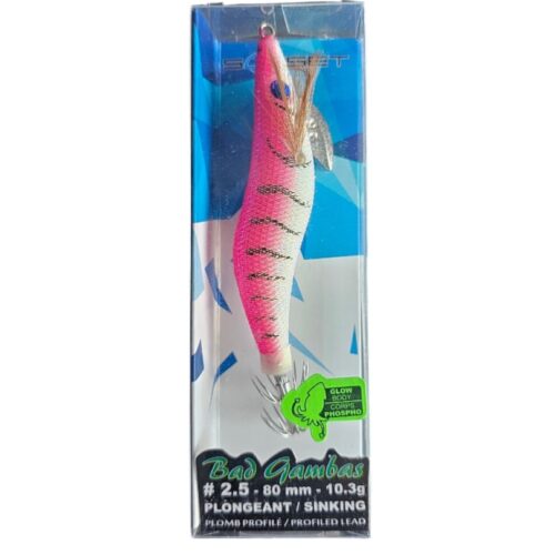 Turlutte sunset bad gambas 80mm 10.3gr col ZB PK