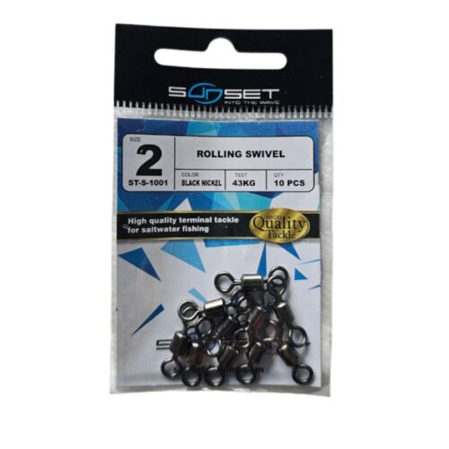 Emerillon sunset rolling swivels sz2 43kg 10pcs