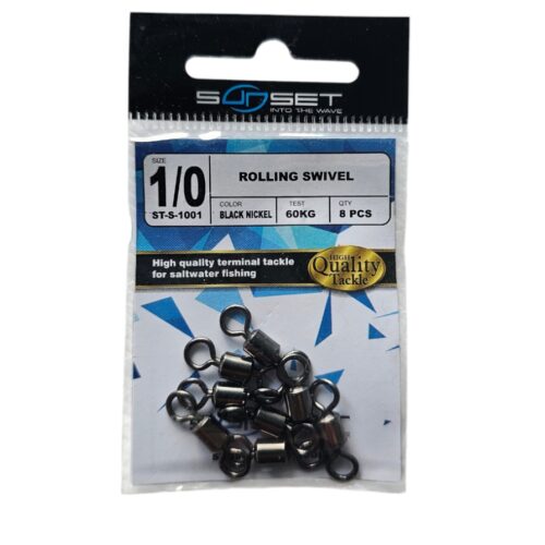 Emerillon sunset rolling swivels sz1/0 60kg 8pcs