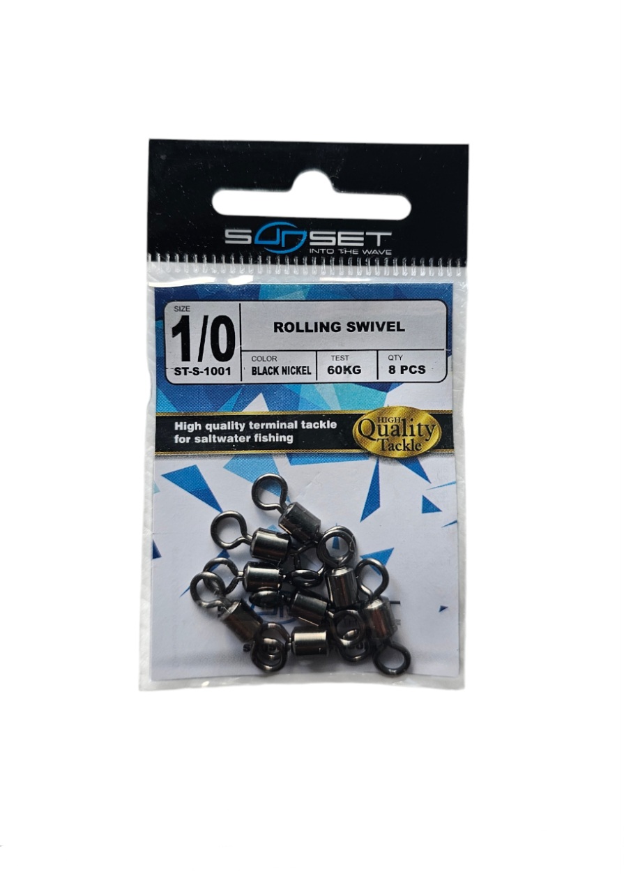 Emerillon sunset rolling swivels sz1/0 60kg 8pcs