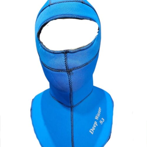 Cagoule deep water bleu double face