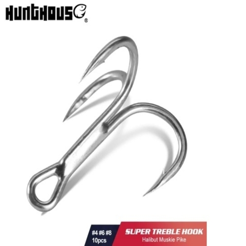Hameçons triple hunthouse 3×fort n6 10pcs