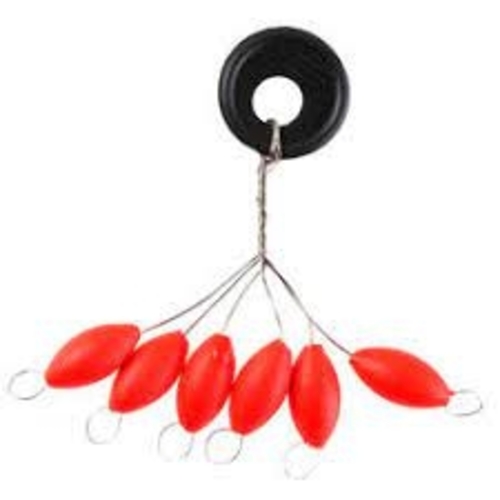 Perle flottante rouge 6pcs