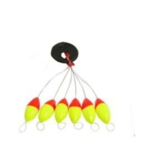 Perle flottante jaune rouge 6pcs