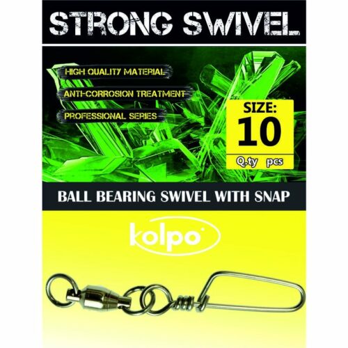 Emerillons kolpo ball bearing swevel with snap sz4 5pcs 68kg
