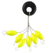 Perle flottante jaune 6pcs