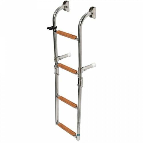 Echelle Inox/Bois 4 Marches