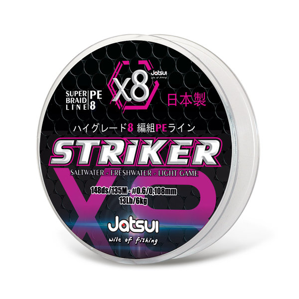 Tresse jatsui striker pink 0.158mm 135m 8.2kg