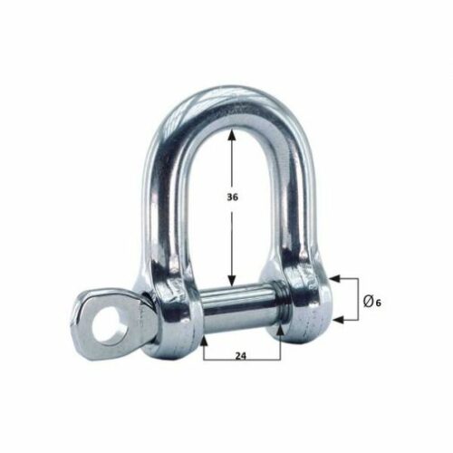 Manille inox large - ORANGEMARINE N5; N6; N8; N10