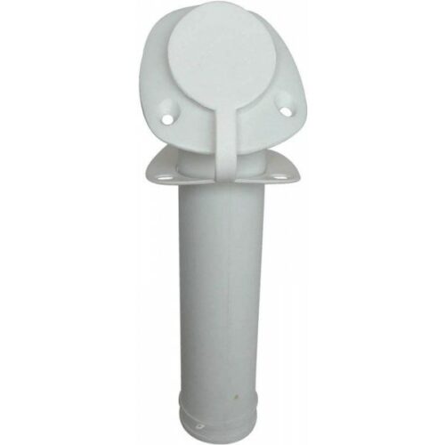 Porte canne polyéthylène + bouchon blanc encastré