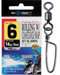 Emerillon sunset rolling coastlock snap sz4 22kg 8pcs