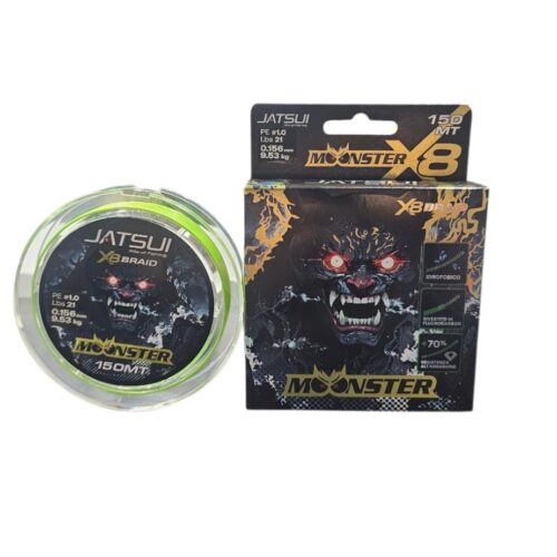 Jatsui moonster braid verte 150mt 0.136mm 8.17kg