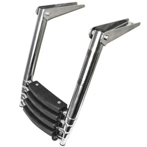 Echelle Télescopique Inox 4 Marches large