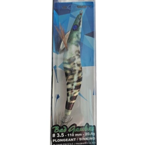 Turlutte sunset bad gambas sz3.5 110mm 20.4gr