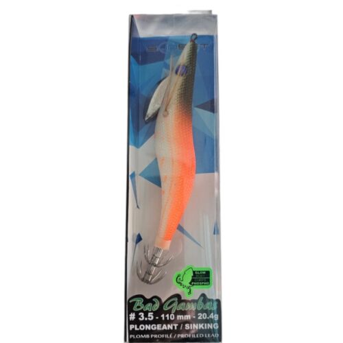 Turlutte sunset bad gambas sz3.5 110mm 20.4gr