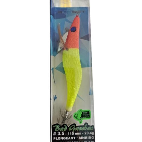 Turlutte sunset bad gambas sz3.5 110mm 20.4gr