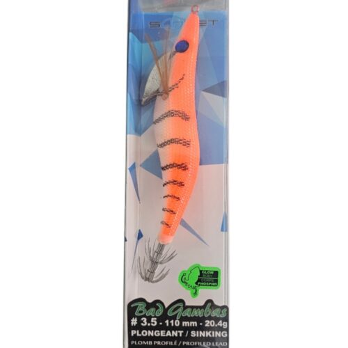 Turlutte sunset bad gambas sz3.5 110mm 20.4gr