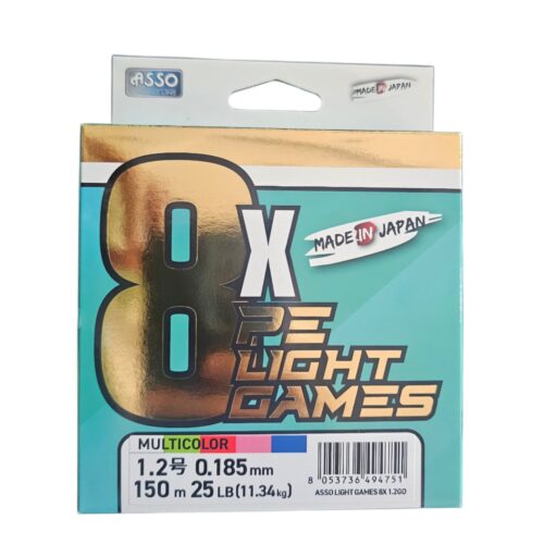 Tresse asso multicolor 150m 0.185mm 11.34kg